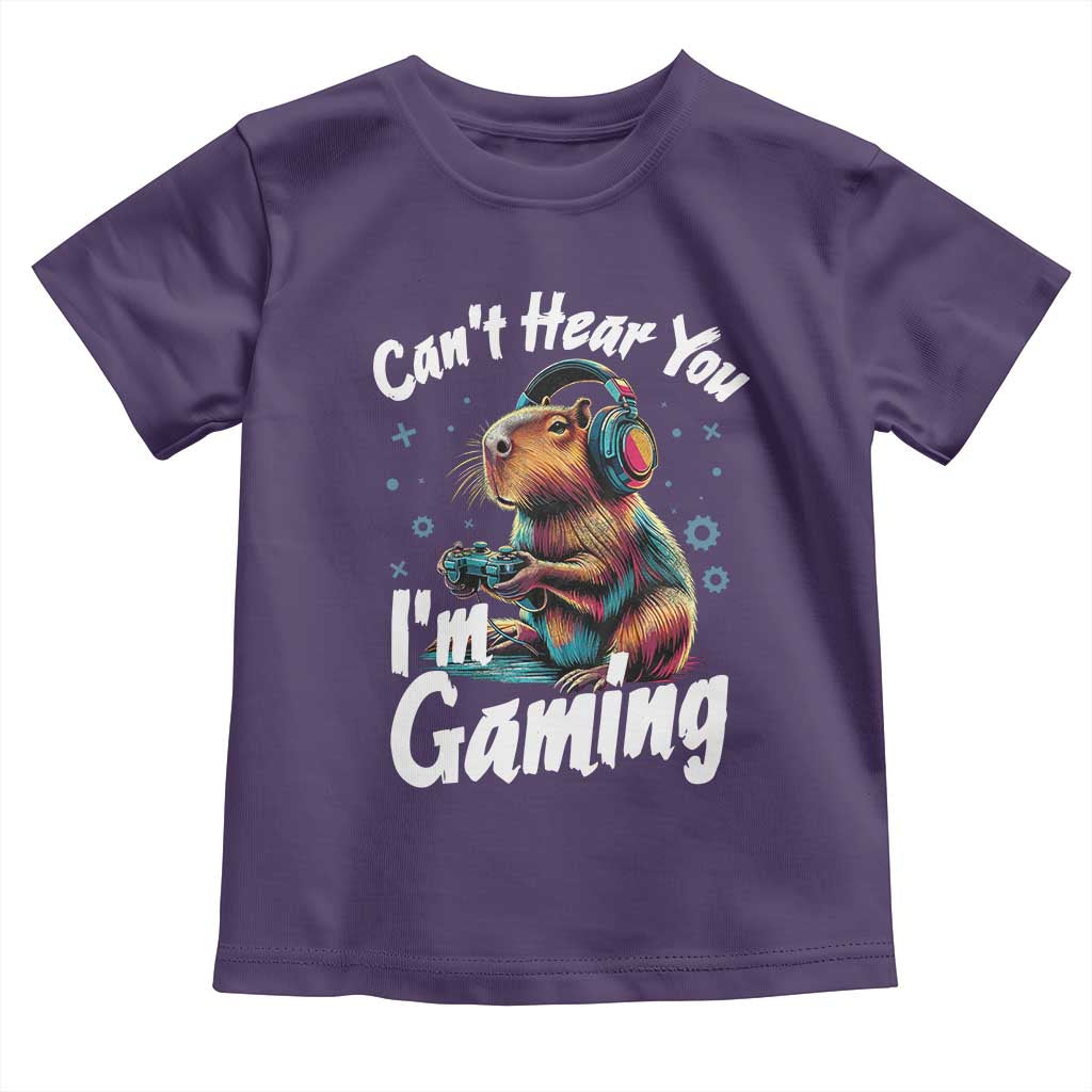 Funny Gamer Capybara Toddler T Shirt Can Not Hear You I Am Gaming - Wonder Print Shop