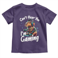 Funny Gamer Capybara Toddler T Shirt Can Not Hear You I Am Gaming - Wonder Print Shop