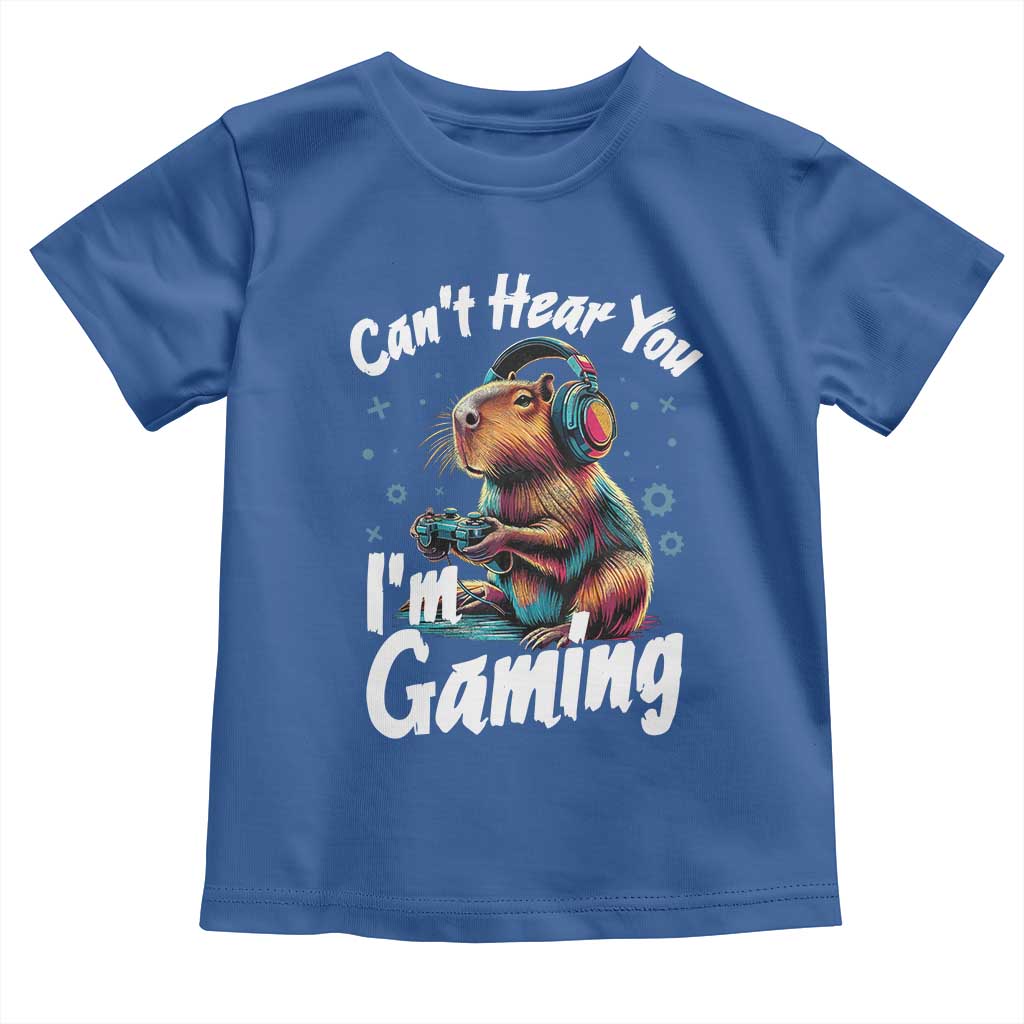 Funny Gamer Capybara Toddler T Shirt Can Not Hear You I Am Gaming - Wonder Print Shop
