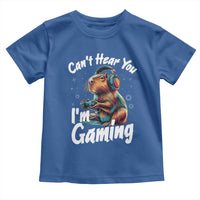 Funny Gamer Capybara Toddler T Shirt Can Not Hear You I Am Gaming - Wonder Print Shop