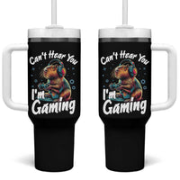 Funny Gamer Capybara Tumbler With Handle Can Not Hear You I Am Gaming