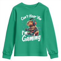 Funny Gamer Capybara Youth Sweatshirt Can Not Hear You I Am Gaming - Wonder Print Shop