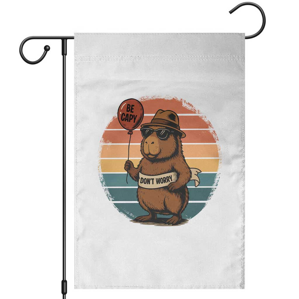 Funny Capybara Garden Flag Be Capy Do Not Worry For Animal Lovers - Wonder Print Shop