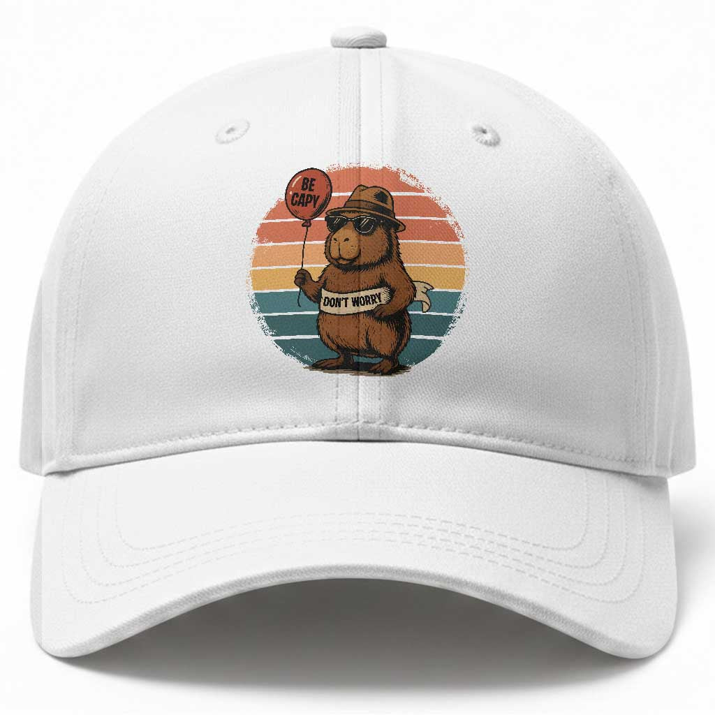 Funny Capybara Baseball Cap Be Capy Do Not Worry For Animal Lovers