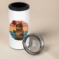 Funny Capybara 4 in 1 Can Cooler Tumbler Be Capy Do Not Worry For Animal Lovers