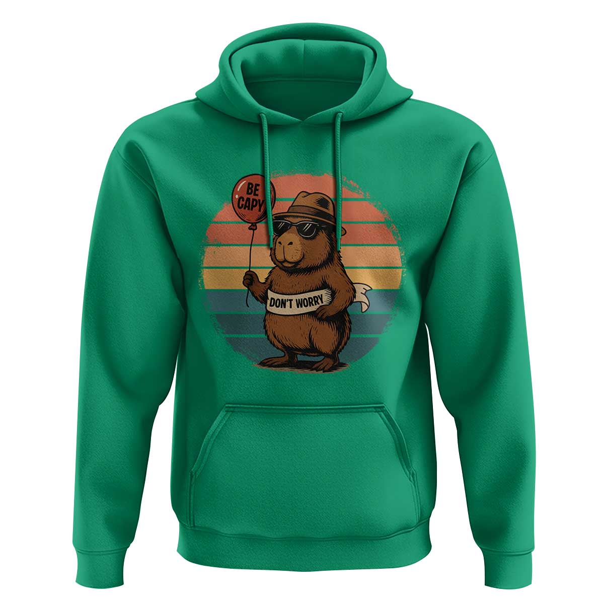 Funny Capybara Hoodie Be Capy Do Not Worry For Animal Lovers - Wonder Print Shop