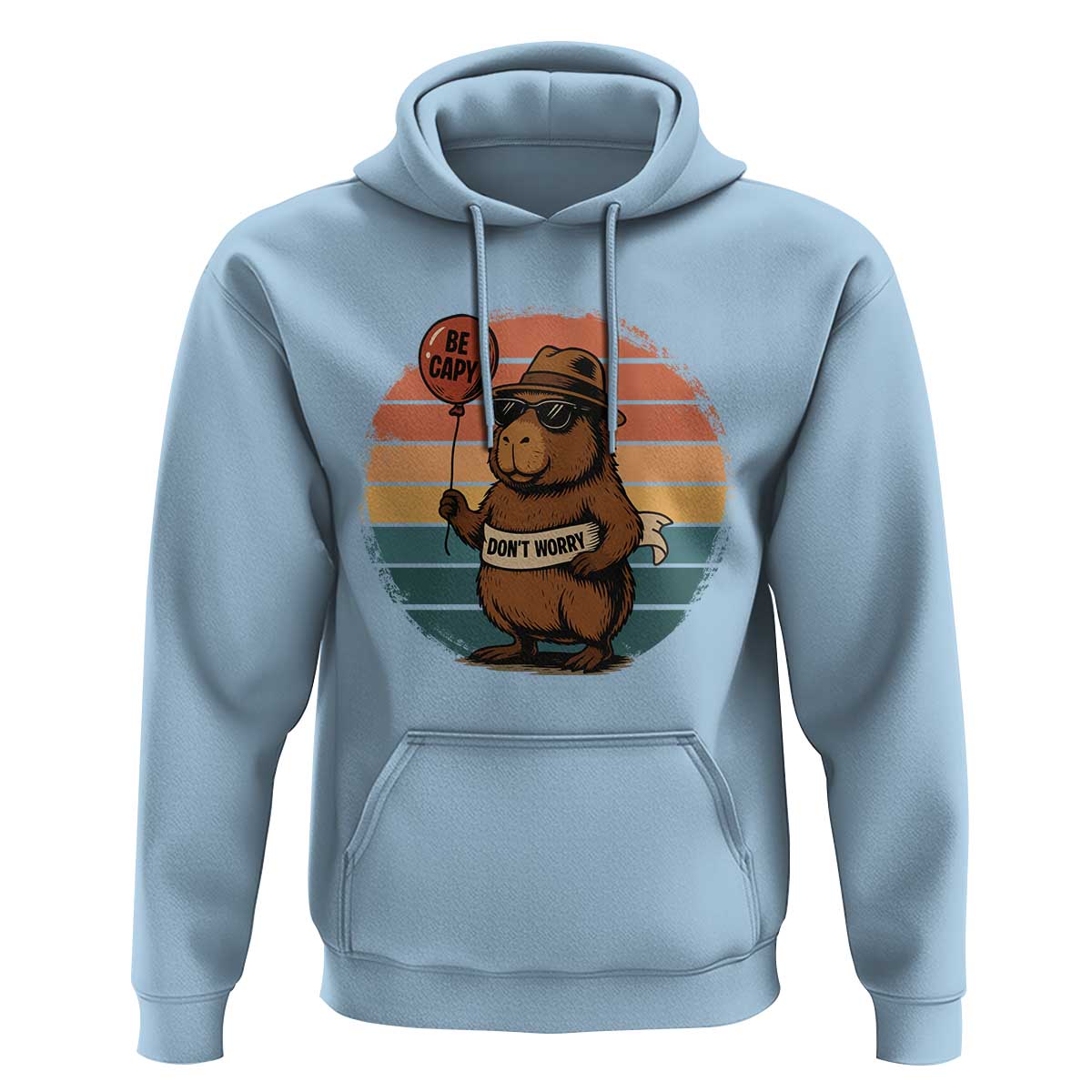 Funny Capybara Hoodie Be Capy Do Not Worry For Animal Lovers - Wonder Print Shop