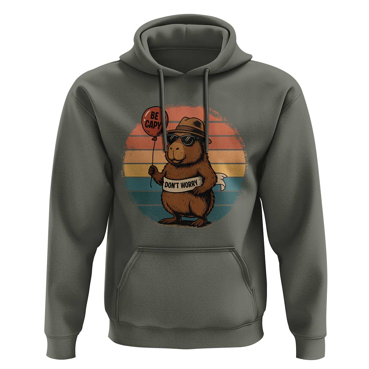 Funny Capybara Hoodie Be Capy Do Not Worry For Animal Lovers - Wonder Print Shop