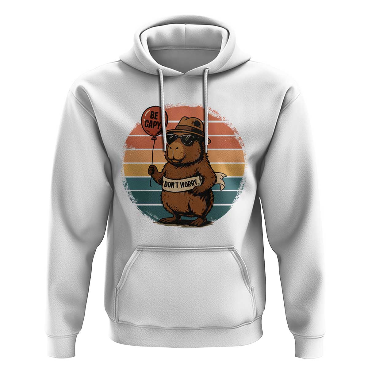 Funny Capybara Hoodie Be Capy Do Not Worry For Animal Lovers - Wonder Print Shop