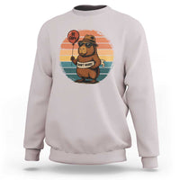 Funny Capybara Sweatshirt Be Capy Do Not Worry For Animal Lovers - Wonder Print Shop