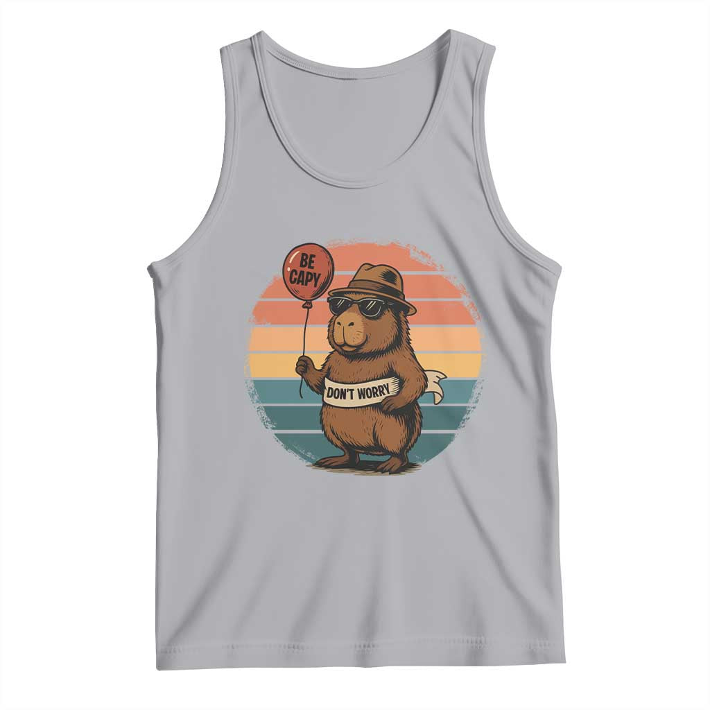 Funny Capybara Tank Top Be Capy Do Not Worry For Animal Lovers - Wonder Print Shop