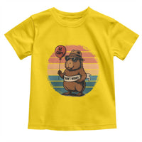 Funny Capybara Toddler T Shirt Be Capy Do Not Worry For Animal Lovers - Wonder Print Shop