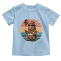 Funny Capybara Toddler T Shirt Be Capy Do Not Worry For Animal Lovers - Wonder Print Shop
