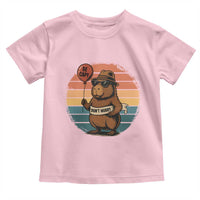 Funny Capybara Toddler T Shirt Be Capy Do Not Worry For Animal Lovers - Wonder Print Shop