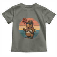 Funny Capybara Toddler T Shirt Be Capy Do Not Worry For Animal Lovers - Wonder Print Shop