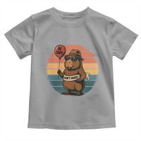 Funny Capybara Toddler T Shirt Be Capy Do Not Worry For Animal Lovers - Wonder Print Shop