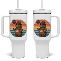 Funny Capybara Tumbler With Handle Be Capy Do Not Worry For Animal Lovers