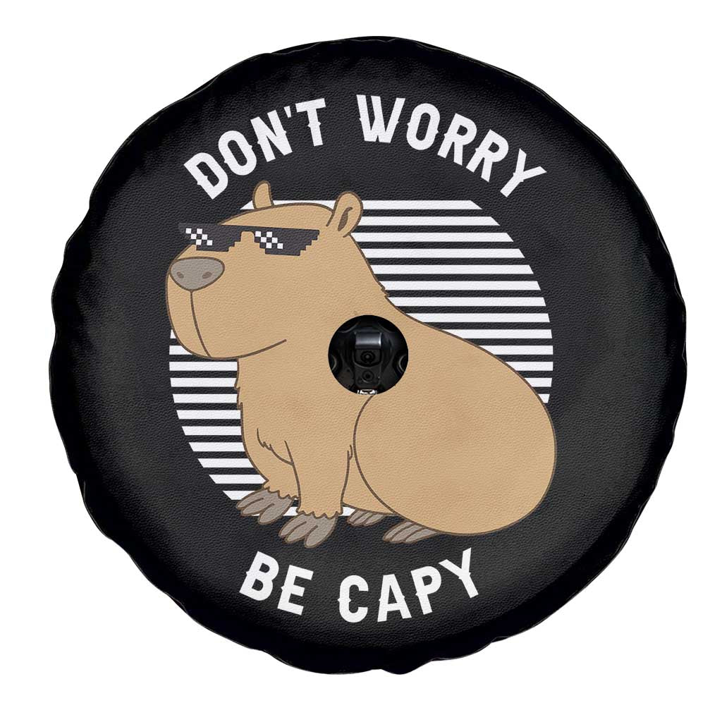 Funny Capybara Spare Tire Cover Do Not Worry Be Capy Chill Animal Lover Gift - Wonder Print Shop