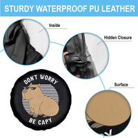 Funny Capybara Spare Tire Cover Do Not Worry Be Capy Chill Animal Lover Gift - Wonder Print Shop