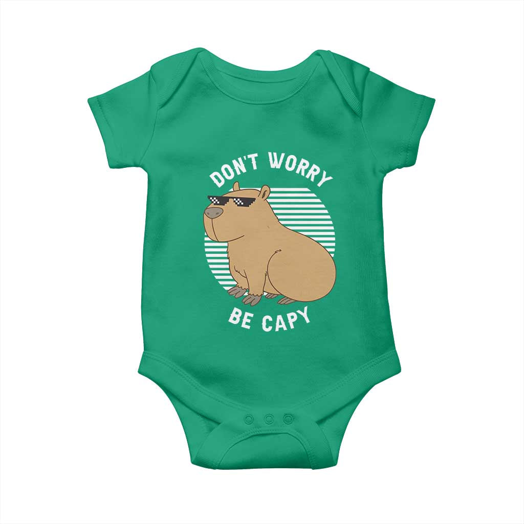Funny Capybara Baby Onesie Do Not Worry Be Capy Chill Animal Lover Gift - Wonder Print Shop