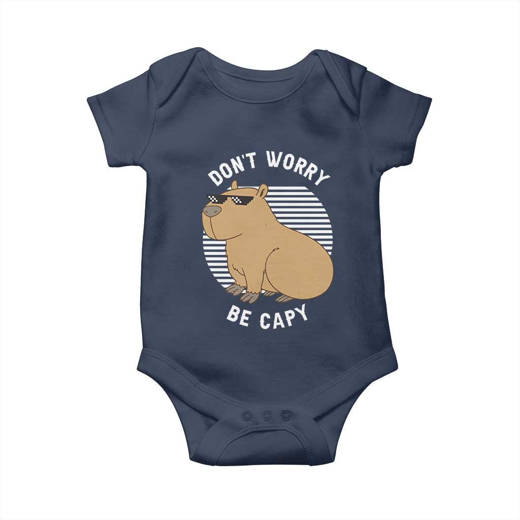 Funny Capybara Baby Onesie Do Not Worry Be Capy Chill Animal Lover Gift - Wonder Print Shop