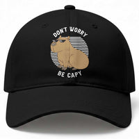 Funny Capybara Baseball Cap Do Not Worry Be Capy Chill Animal Lover Gift