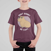 Funny Capybara T Shirt For Kid Do Not Worry Be Capy Chill Animal Lover Gift - Wonder Print Shop