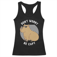 Funny Capybara Racerback Tank Top Do Not Worry Be Capy Chill Animal Lover Gift - Wonder Print Shop