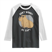 Funny Capybara Raglan Shirt Do Not Worry Be Capy Chill Animal Lover Gift - Wonder Print Shop