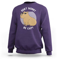 Funny Capybara Sweatshirt Do Not Worry Be Capy Chill Animal Lover Gift - Wonder Print Shop