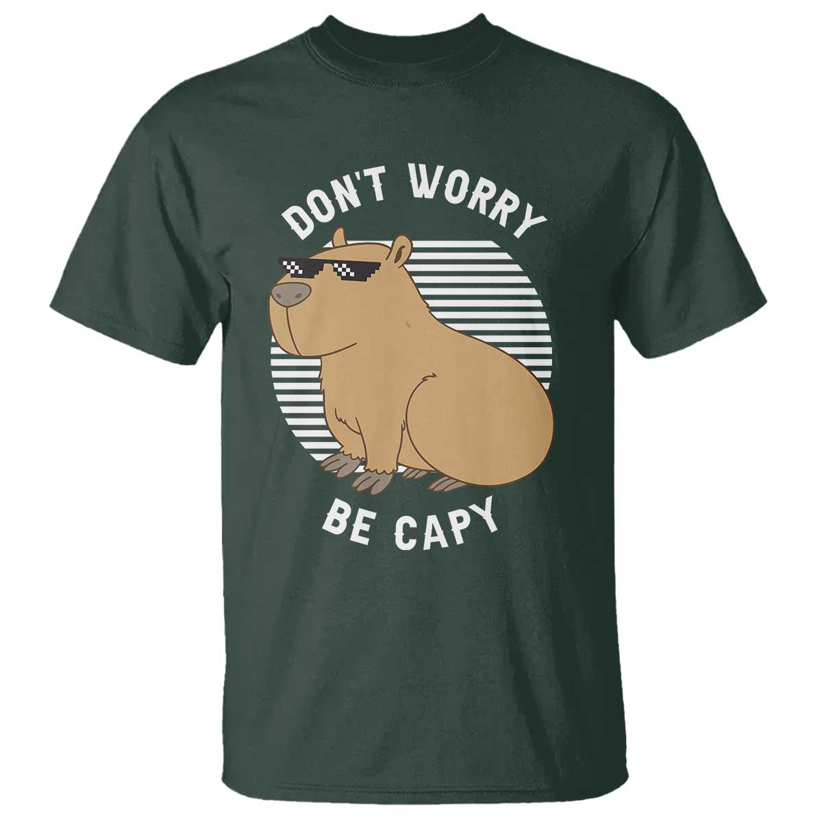 Funny Capybara T Shirt Do Not Worry Be Capy Chill Animal Lover Gift - Wonder Print Shop