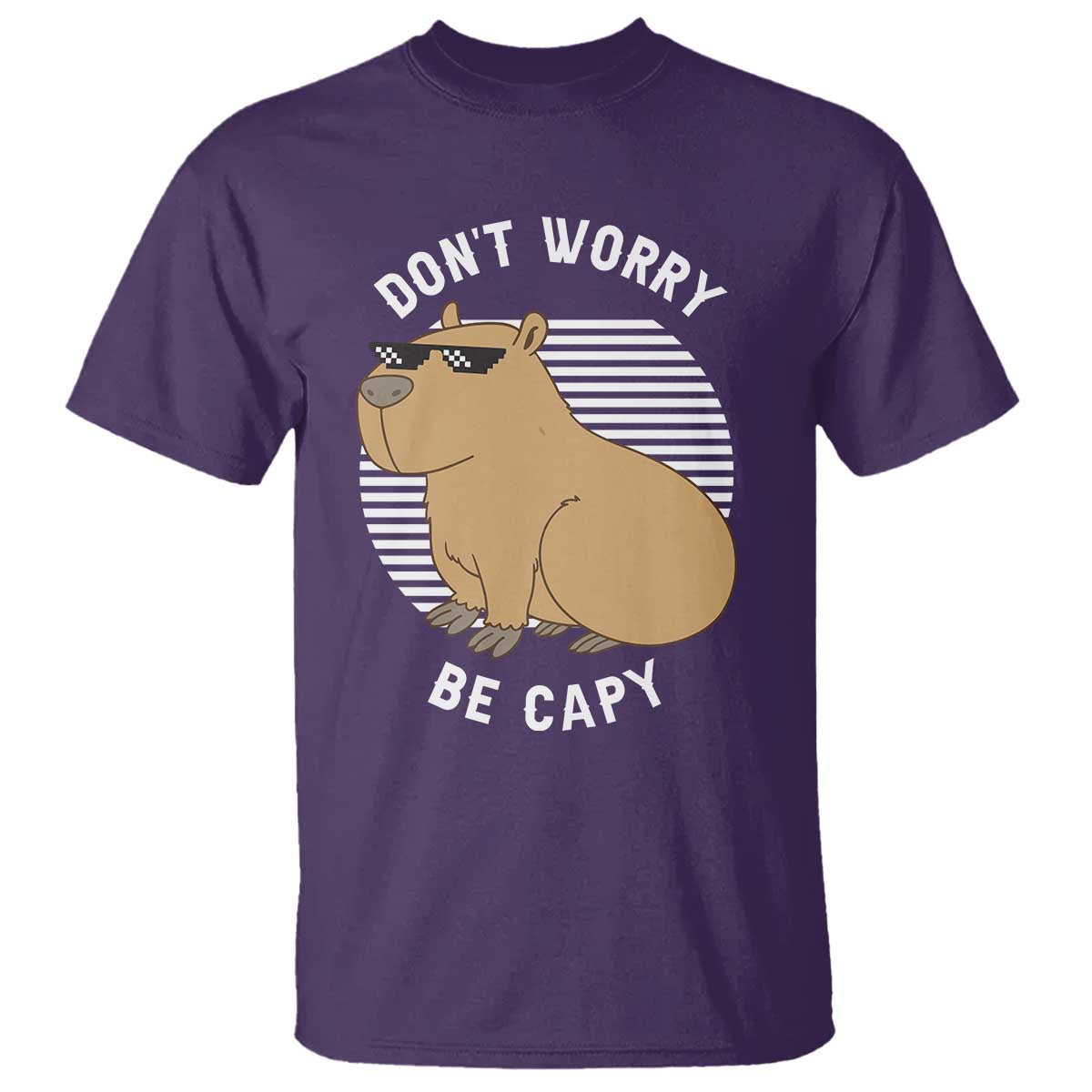 Funny Capybara T Shirt Do Not Worry Be Capy Chill Animal Lover Gift - Wonder Print Shop