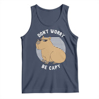 Funny Capybara Tank Top Do Not Worry Be Capy Chill Animal Lover Gift - Wonder Print Shop