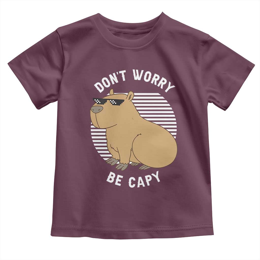 Funny Capybara Toddler T Shirt Do Not Worry Be Capy Chill Animal Lover Gift - Wonder Print Shop