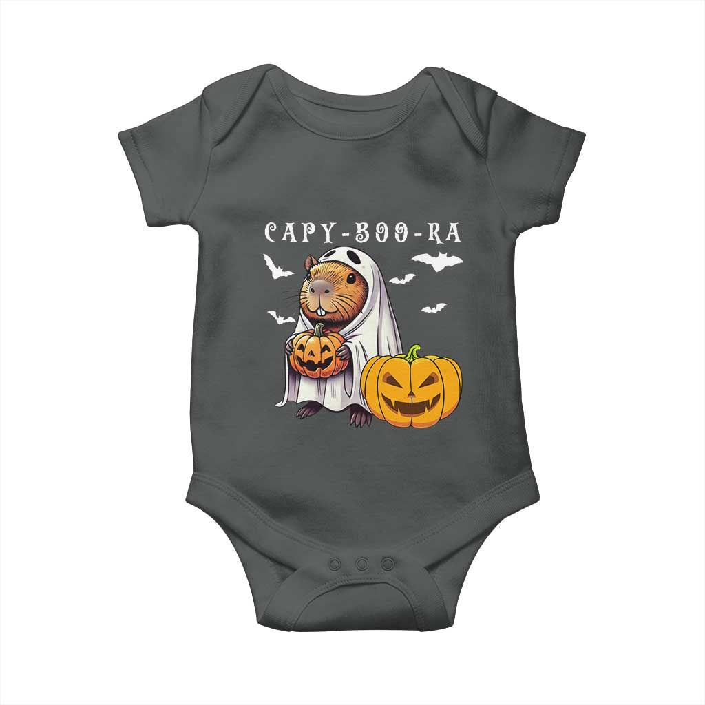 Funny Halloween Capy Boo Ra Baby Onesie Cute Capybara Boo Ghost - Wonder Print Shop