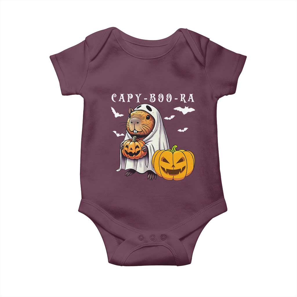 Funny Halloween Capy Boo Ra Baby Onesie Cute Capybara Boo Ghost - Wonder Print Shop