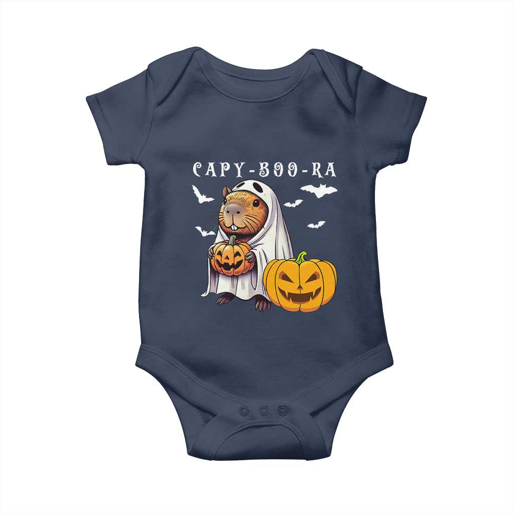 Funny Halloween Capy Boo Ra Baby Onesie Cute Capybara Boo Ghost - Wonder Print Shop