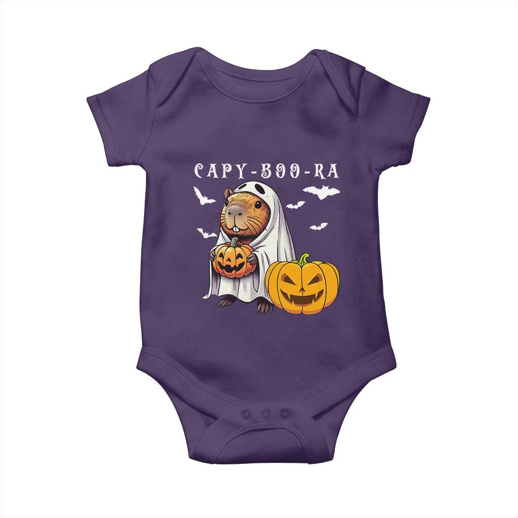 Funny Halloween Capy Boo Ra Baby Onesie Cute Capybara Boo Ghost - Wonder Print Shop