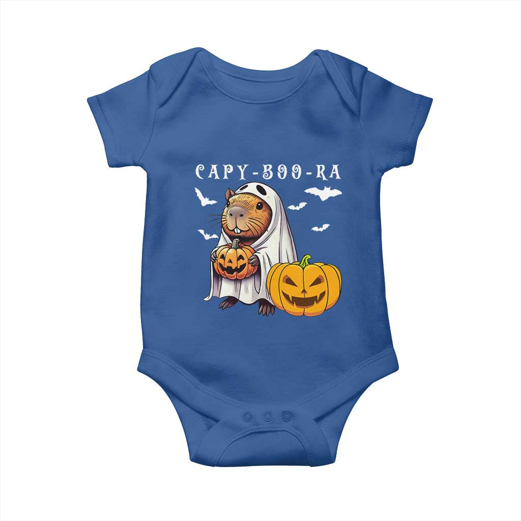 Funny Halloween Capy Boo Ra Baby Onesie Cute Capybara Boo Ghost - Wonder Print Shop
