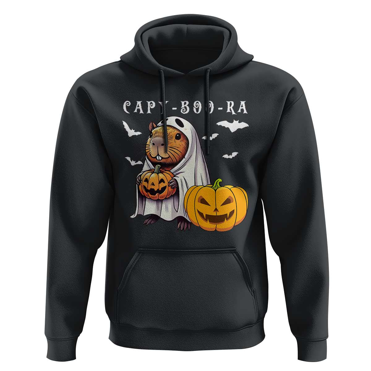 Funny Halloween Capy Boo Ra Hoodie Cute Capybara Boo Ghost - Wonder Print Shop