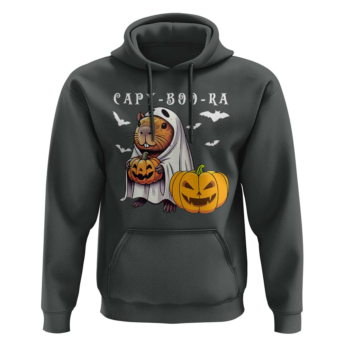 Funny Halloween Capy Boo Ra Hoodie Cute Capybara Boo Ghost - Wonder Print Shop
