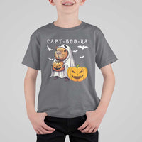 Funny Halloween Capy Boo Ra T Shirt For Kid Cute Capybara Boo Ghost - Wonder Print Shop