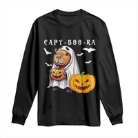 Funny Halloween Capy Boo Ra Long Sleeve Shirt Cute Capybara Boo Ghost - Wonder Print Shop