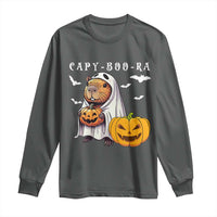 Funny Halloween Capy Boo Ra Long Sleeve Shirt Cute Capybara Boo Ghost - Wonder Print Shop