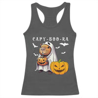 Funny Halloween Capy Boo Ra Racerback Tank Top Cute Capybara Boo Ghost - Wonder Print Shop