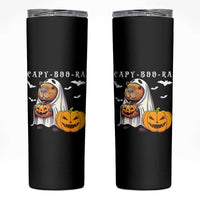 Funny Halloween Capy Boo Ra Skinny Tumbler Cute Capybara Boo Ghost