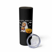 Funny Halloween Capy Boo Ra Skinny Tumbler Cute Capybara Boo Ghost