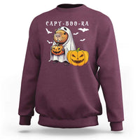Funny Halloween Capy Boo Ra Sweatshirt Cute Capybara Boo Ghost - Wonder Print Shop
