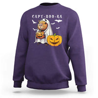 Funny Halloween Capy Boo Ra Sweatshirt Cute Capybara Boo Ghost - Wonder Print Shop