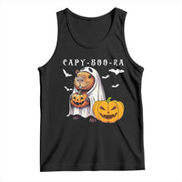 Funny Halloween Capy Boo Ra Tank Top Cute Capybara Boo Ghost - Wonder Print Shop